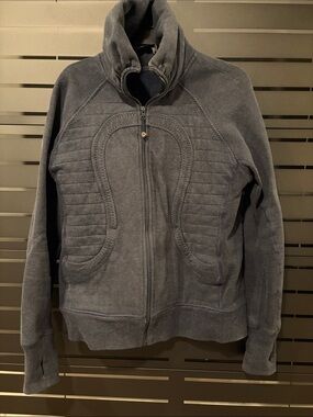 lululemon athletica Charcoal Navy Full-Zip Funnel Neck Jacket